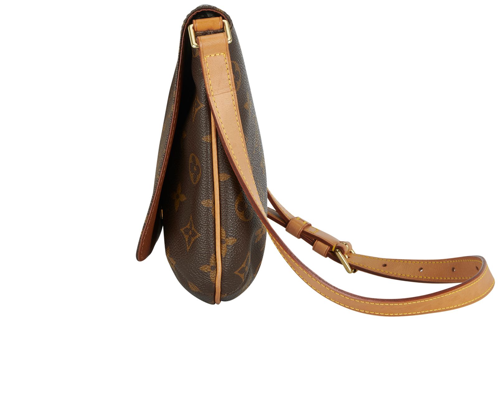 Musette Tango Bag, &pound;710, Handbags, Brown, Coated Canvas/Leather, Bottom view